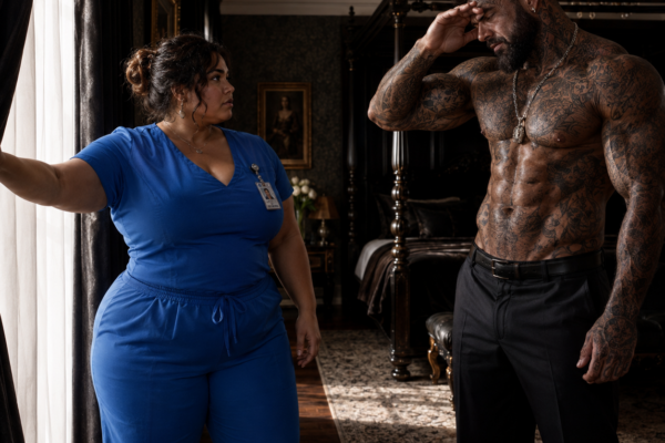 Six nurses walked out on the wounded Mafia boss, but the plus size nurse stayed and broke his strictest rule. Then she noticed one blue thread beneath the blood that should never have been there…