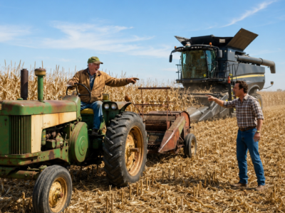 his $487,000 combine died with rain hours away, but a 79-year-old farmer’s 1951 machine carried the harvest—and a forgotten legacy—through the storm
