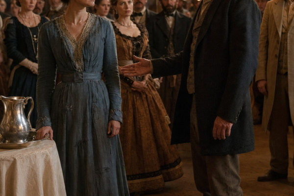 Every Wealthy Family in Willow Creek Expected the Rich Rancher to Choose Their Daughter—But Nathaniel Carter Crossed the Ballroom, Offered His First Dance to Clara Bellamy, the Maid Everyone Ignored, and Forced an Entire Montana Town to Ask What He Had Seen in Her