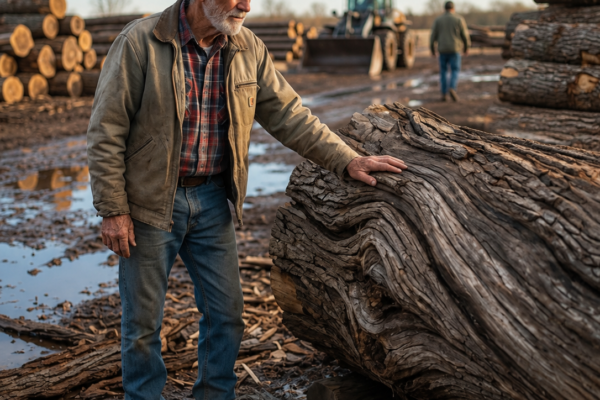 the timber company marked 63 twisted walnut logs for burning—then an aging carpenter chose the worst 11 and found what everyone else had missed