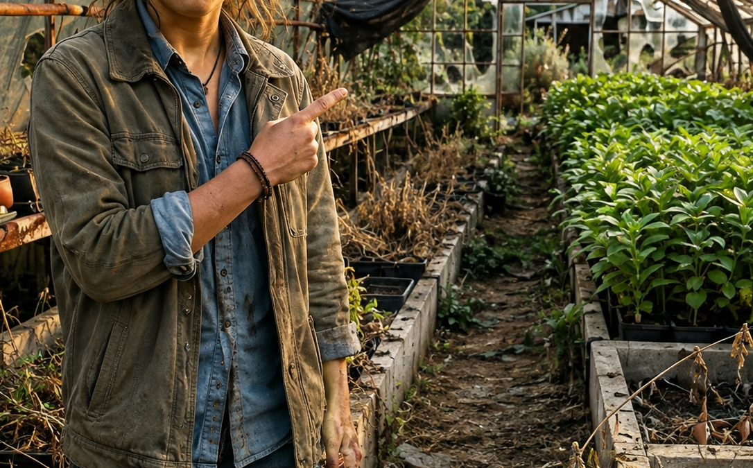 the homeless young woman who spent her last $45 on a dead nursery — then one forgotten row of plants revealed the secret an old grower never lived to finish