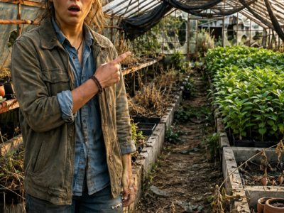 the homeless young woman who spent her last $45 on a dead nursery — then one forgotten row of plants revealed the secret an old grower never lived to finish