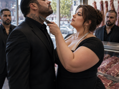 The Mafia Boss Came to Break a Plus Size Butcher Who Defied His Men, but With Her Knife Against His Pulse, She Pulled Out Something That Made Him Stop Talking…