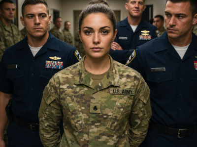 They Handcuffed Her at a Navy Memorial for “Stolen Valor,” but When an Admiral Saw the Coin Around Her Neck, He Asked One Question No One Expected…