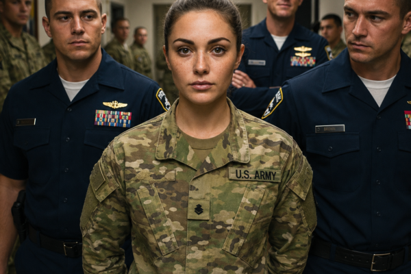 They Handcuffed Her at a Navy Memorial for “Stolen Valor,” but When an Admiral Saw the Coin Around Her Neck, He Asked One Question No One Expected…