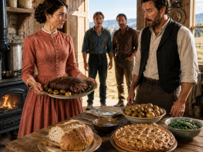 He married a quiet bride to help him survive the winter — then one supper made every man on his ranch afraid she might leave