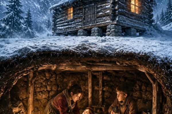 one freezing night, a widow dug a room beneath her cabin to save her boys—when a -40° blizzard buried the valley, the neighbors who mocked her came begging at her door