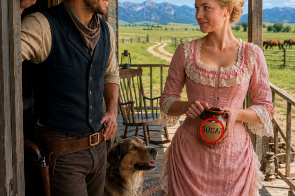 She kept borrowing sugar from the lonely rancher down the road — until he learned she never used sugar at all