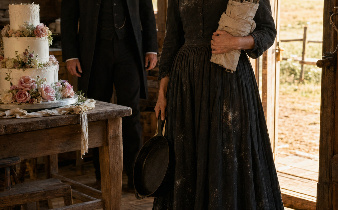 The Bride Mocked Abigail Carter as the Fat Kitchen Widow Before Two Hundred Wedding Guests—Then Rancher Ethan Walker Left the Celebration, Found the Cook Packing Her Knives, and Made a Choice That Put His Marriage, His Best Grazing Land, and Both Their Futures at Risk