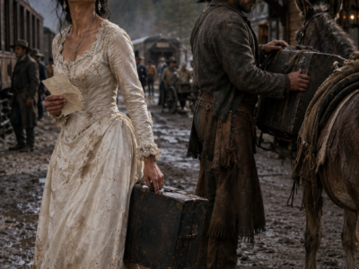 The Jilted Bride Had No Money and Nowhere to Sleep in Red Creek—Then a Silent Mountain Man Lifted Her Trunk Onto His Mule, Asked If She Had Anywhere to Go, and Gave Her an Answer That Frightened Her More Than Being Abandoned