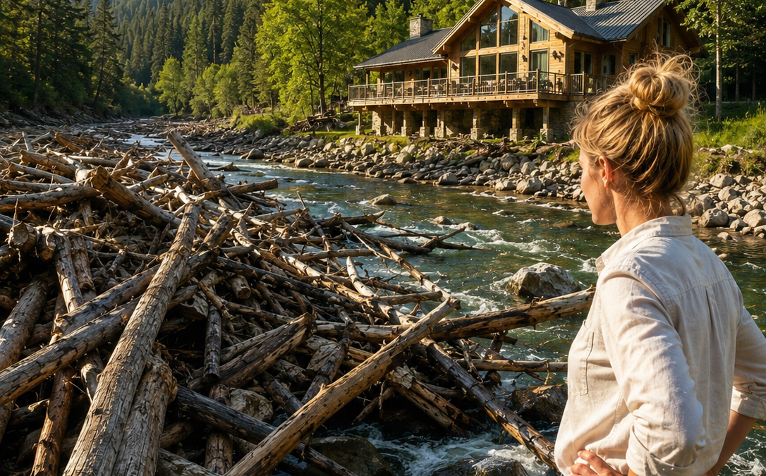 the county called her floodwood worthless—then the lonely young farmer turned fifty tons of buried timber into a $150,000 haven