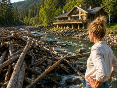 the county called her floodwood worthless—then the lonely young farmer turned fifty tons of buried timber into a $150,000 haven