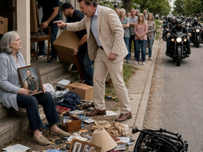 I Signed the Eviction Papers—Then 103 Bikers Found Me Cleaning Their President’s Mother’s Wheelchair