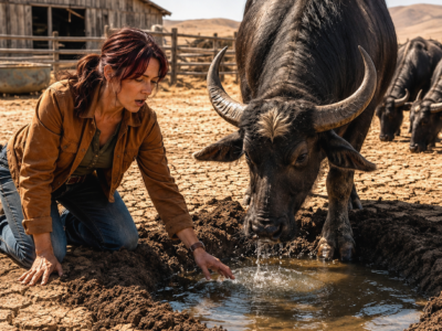 My Rich Neighbor Laughed as My Buffalo Dug Up My Dying Farm—Then They Found the Hidden Spring He Wanted Buried