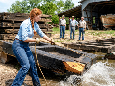 they were going to burn 700 canal gates as worthless trash, but one farm woman saw the fortune hidden beneath a century of black stain