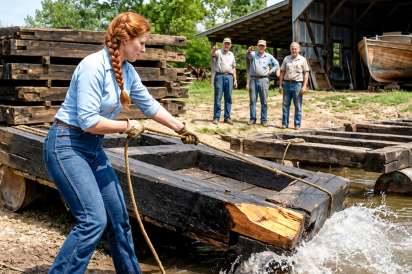 they were going to burn 700 canal gates as worthless trash, but one farm woman saw the fortune hidden beneath a century of black stain