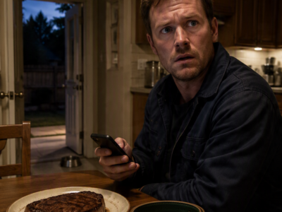 My wife left me for a radical “wellness” circle, but after our divorce I found my dog’s collar beside a cooked steak—and one anonymous text made my blood run cold.