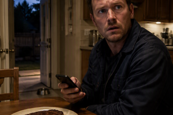 My wife left me for a radical “wellness” circle, but after our divorce I found my dog’s collar beside a cooked steak—and one anonymous text made my blood run cold.