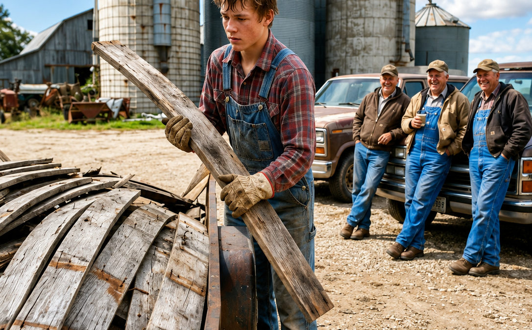 they laughed when the nineteen-year-old asked for the old silo they planned to burn—nine years later, the contractor who mocked him came back asking how he had done it
