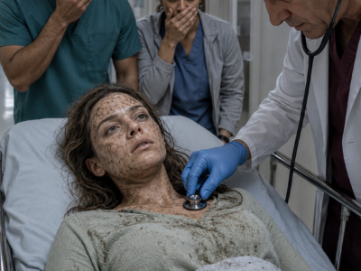 When the rescuers found my truck half-swallowed by the swamp, I had been missing for five days, I was seven months pregnant, and the infection in my injured leg had already given me a dangerous fever. One of the medics stared at the wound and whispered, “What did you do?” I was too weak to explain. I only pressed both hands over my belly, waited for my daughter to kick, and prayed I had survived long enough to finally see my mother again.