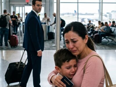 After our divorce hearing, my 12-year-old son chose to live with his father and told the judge, “Mom can’t give me a future.” I walked away without arguing, but at the airport he hugged me, slipped a black card with 6 million dollars into my pocket, and left a message that revealed he had been pretending for a dangerous reason.
