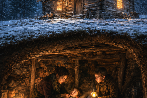 They Laughed When I Dug Beneath Our Cabin to Save My Children—Then at -40°F, the Man Who Mocked Me Came Carrying His Freezing Son