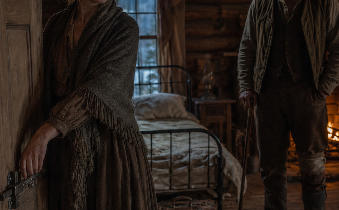 Her Stepmother Traded Her for Thirty Dollars and a Plow Blade to a Crippled Mountain Man—But When Abigail Found a Bolt Inside Her Bedroom Door, She Realized Elias Whitmore Had Given a Frightened Bride Something Her Own Family Never Had: the Right to Choose