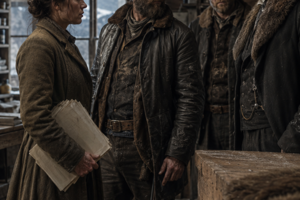 With Friday’s Claim Deadline Closing In, Abigail Refused Emmett Cole’s Marriage Offer—Then the Mountain Man Her Father Once Saved Stepped Between Them, Offered a Marriage on Paper, and Made One Promise That Turned a Cold Debt Into Something Neither of Them Expected