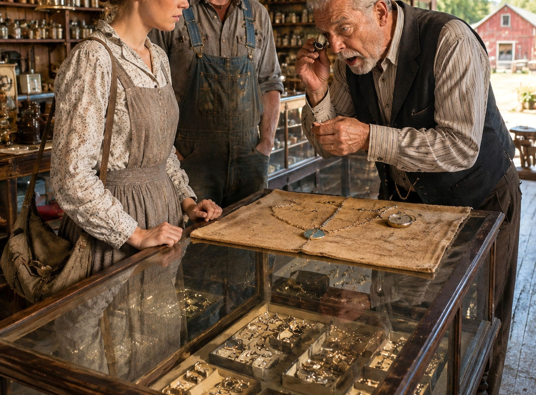 They Mocked My Handmade Necklace When I Tried to Buy Grandma’s Medicine—Then the Jeweler Saw the Clasp and Whispered My Grandfather’s Name