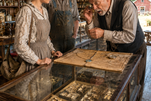 They Mocked My Handmade Necklace When I Tried to Buy Grandma’s Medicine—Then the Jeweler Saw the Clasp and Whispered My Grandfather’s Name