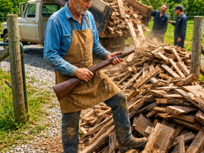 the casket factory dumped walnut scraps at his gate for sixteen years—then the widowed farmer turned the wood nobody wanted into a half-million-dollar legacy