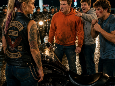 They Destroyed My Father’s Harley—Then 47 Riders Rolled In and the Man I Feared Said, “Nobody Touches Her Story”