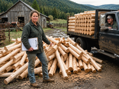The Veneer Mill Dumped Scrap Wood at My Gate for 10 Years—Then the Man Who Laughed at Me Asked to Sell My Posts