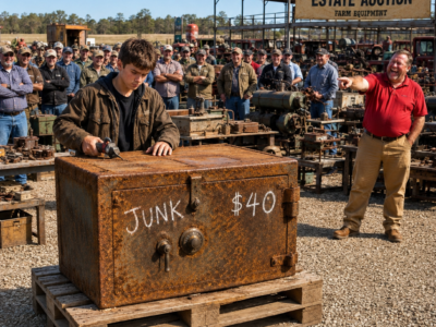 The Auction Crowd Laughed When He Bought a Sealed Railway Safe for $40 — Then He Found a Name the Town Had Erased