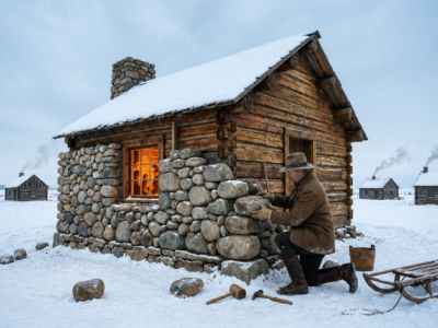 He Rebuilt His Cabin’s West Wall With Fieldstone — His Family Stayed Warm While Every Cabin Froze