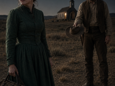 Rejected After Crossing Half a Continent to Become a Mail-Order Bride, Evelyn Mercer Walked Out of Dry Hollow in Tears—Then Widowed Rancher Caleb Ward Stepped From the Darkness and Offered Her a Home, His Name, and Two Grieving Children He Could No Longer Reach Alone