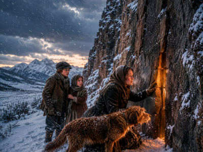 Her Dying Husband Left Her a Map to a Hollow Cliff — What She Found Saved Them from the Blizzard