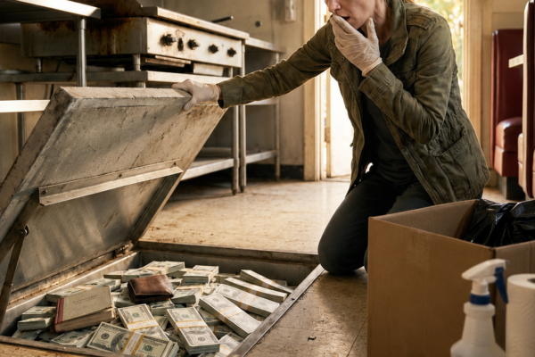 she came home to empty her dead father’s ruined roadside diner, but the steel box beneath the pantry floor held the truth her brother tried to sell away