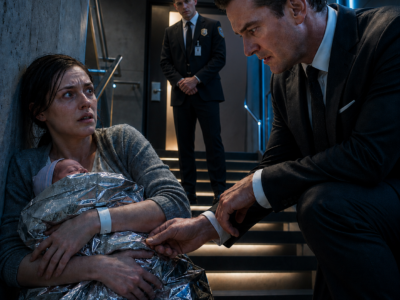 THE WOMAN IN MY STAIRWELL SAID SHE ONLY NEEDED ONE WARM NIGHT FOR HER NEWBORN—BUT THE HOSPITAL BRACELET ON HER WRIST EXPOSED A BETRAYAL POWERFUL MEN WERE DESPERATE TO BURY