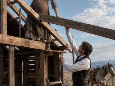 Pregnant and Alone, Sarah Whitmore Raised a Wyoming Cabin With Bleeding Hands—Then the Wealthy Cowboy Sent to Buy Her Land Held Her Roof Beam Instead, Accepted Every Boundary She Set, and Began Choosing Her Hard-Won Little Homestead Over the Powerful Ranching Future His Father Had Planned