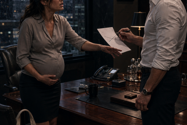 The Mafia Boss Crossed Out His Pregnant Secretary’s Resignation and Told Her She Was Staying—But Nora Forced Adrian Falco to Admit That Protecting Their Baby Did Not Give Him Ownership of Her Life, and the First Real Choice He Gave Her Changed Everything Between Them