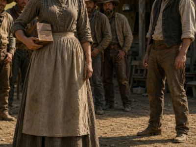 They Mocked the Heavyset Bride Who Took Over a Failing Montana Ranch Kitchen—Then Eleanor Caldwell Threw Their Gray Soup Into the Dirt, Fed Seven Exhausted Hands Properly, Opened the Ledger Her Silent Husband Had Hidden, and Found Four Months to Save Everything He Had Been Too Proud to Tell Her