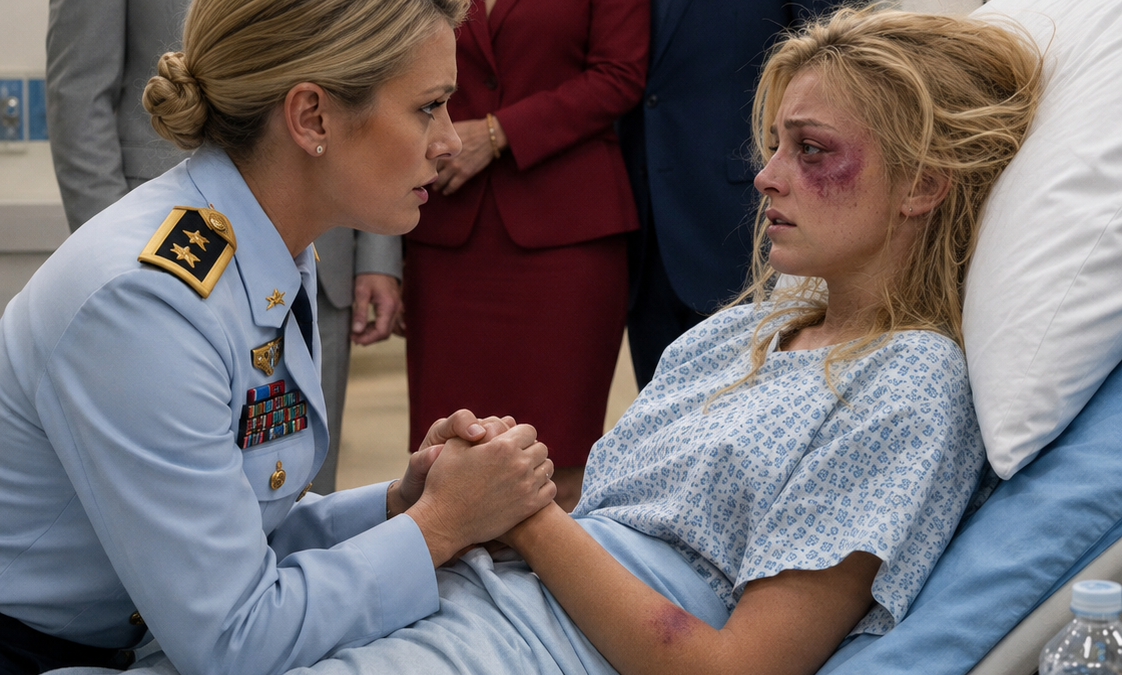 I RACED to a hospital in my Army dress uniform to comfort my injured daughter. I found her bruised and trembling. The family smiled. “Your rank doesn’t scare us.” They never knew silence was coming.
