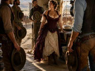 They Banished the Widow to a Ruined Bunkhouse Kitchen Until Four Trail Bosses Took Off Their Hats and Began Bidding for Her