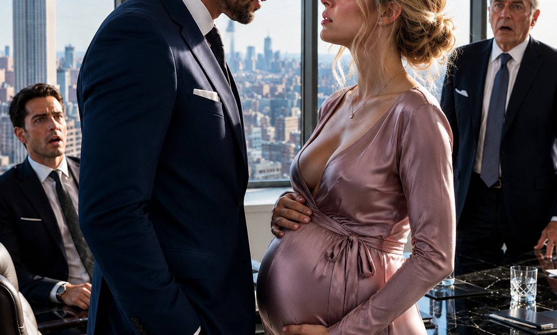 “I came to sign the divorce papers before my mafia-billionaire husband could learn the truth—but the moment Adrian Whitmore saw my eight-month pregnant belly, the entire room went silent. His lawyers froze, my hand shook over the pen, and the man who had once ruled Manhattan with a single glance looked at me like I had just shattered his world. I thought I had escaped him, but I was about to learn that some secrets don’t stay buried when the father is dangerous enough to burn the city down for answers.