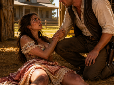 “I can’t close my legs,” the young woman gasped from the barn floor. Elias Boone knelt beside her—and the moment he saw the dark bruises and deep marks around her ankles, he knew this was no riding accident. **Someone had deliberately left her there.**