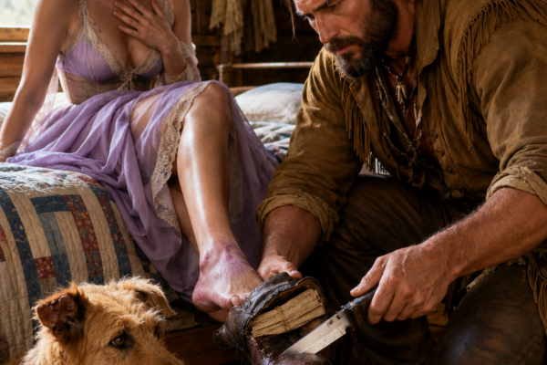 The Widow Thought Her Shoes Were Killing Her Until a Mountain Man Cut Them Open and Found the Secret Someone Had Already Killed to Hide