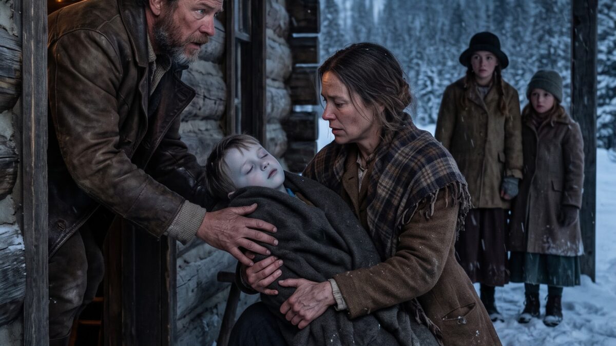 Four Ranches Turned Hannah and Her Three Children Into the Snow—Then Samuel Stopped Breathing on Caleb Thornton’s Porch, and the Widowed Rancher Who Had Kept His House Empty for Six Years Opened the Door and Saw the Family His Late Wife Had Once Begged Him to Welcome