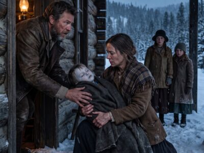 Four Ranches Turned Hannah and Her Three Children Into the Snow—Then Samuel Stopped Breathing on Caleb Thornton’s Porch, and the Widowed Rancher Who Had Kept His House Empty for Six Years Opened the Door and Saw the Family His Late Wife Had Once Begged Him to Welcome