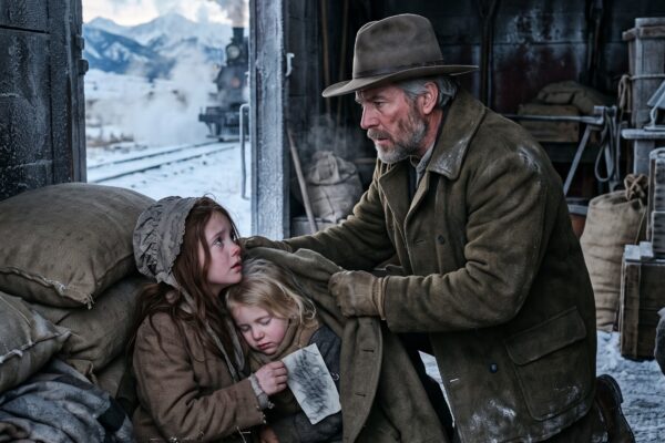 Two Frozen Sisters Were Found in a Montana Freight Car With “Unwanted” Pinned to One Coat—Then Widowed Rancher Nathaniel Mercer Lifted Them Into His Arms, Recognized His Dead Wife’s Eyes in the Older Child, and Made a Promise That Could Cost Him His Ranch and His Life